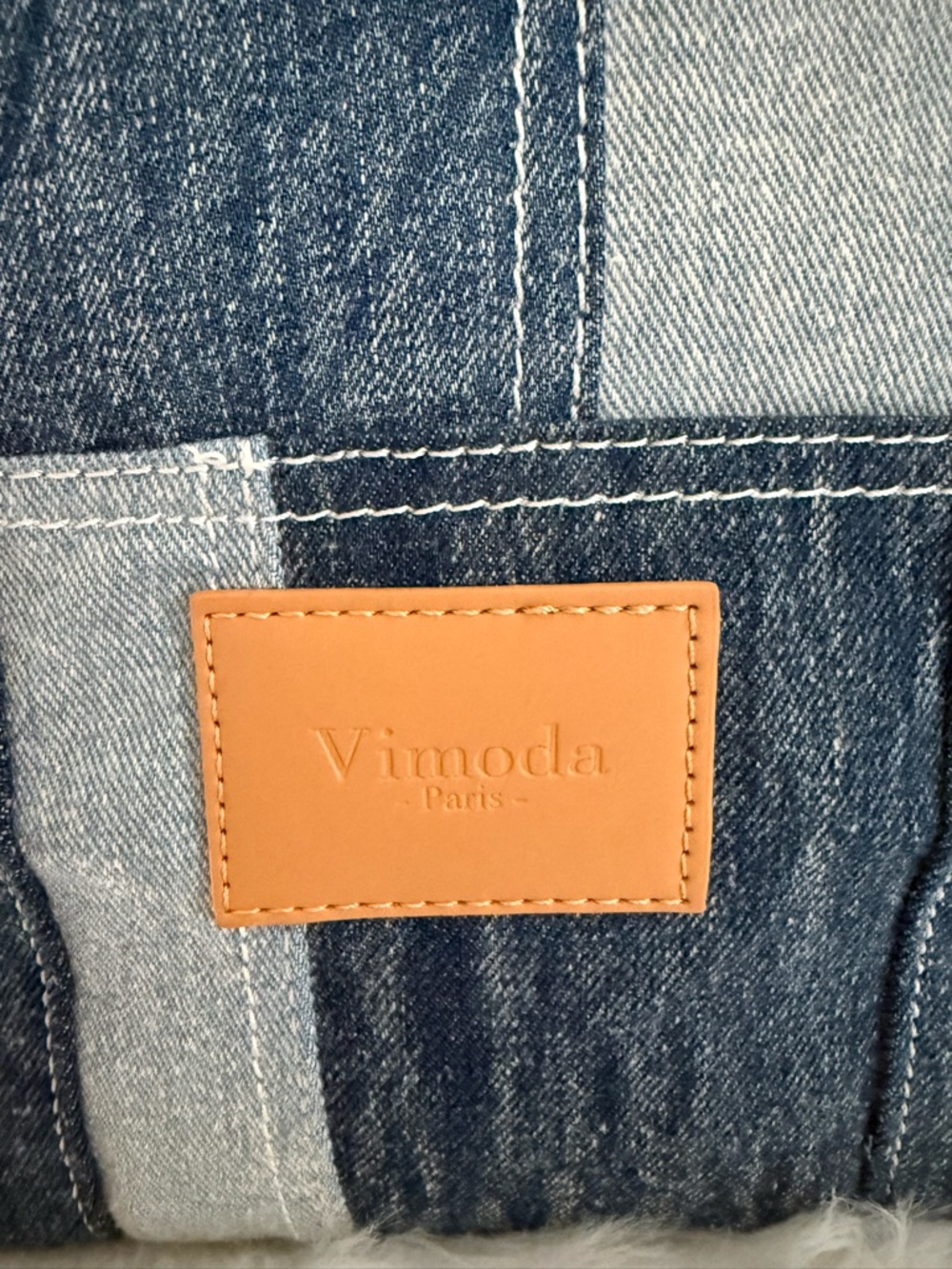 Denim Tote Bag in Dark Blue - Picture 4 of 8